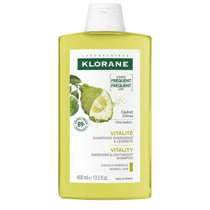 Klorane Purifying Shampoo with Citrus Pulp - Energizing and Shine-Enhancing Formula
