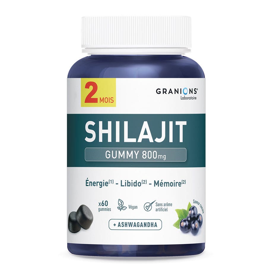 Granions Shilajit 800mg Blackcurrant flavour 60 gummies