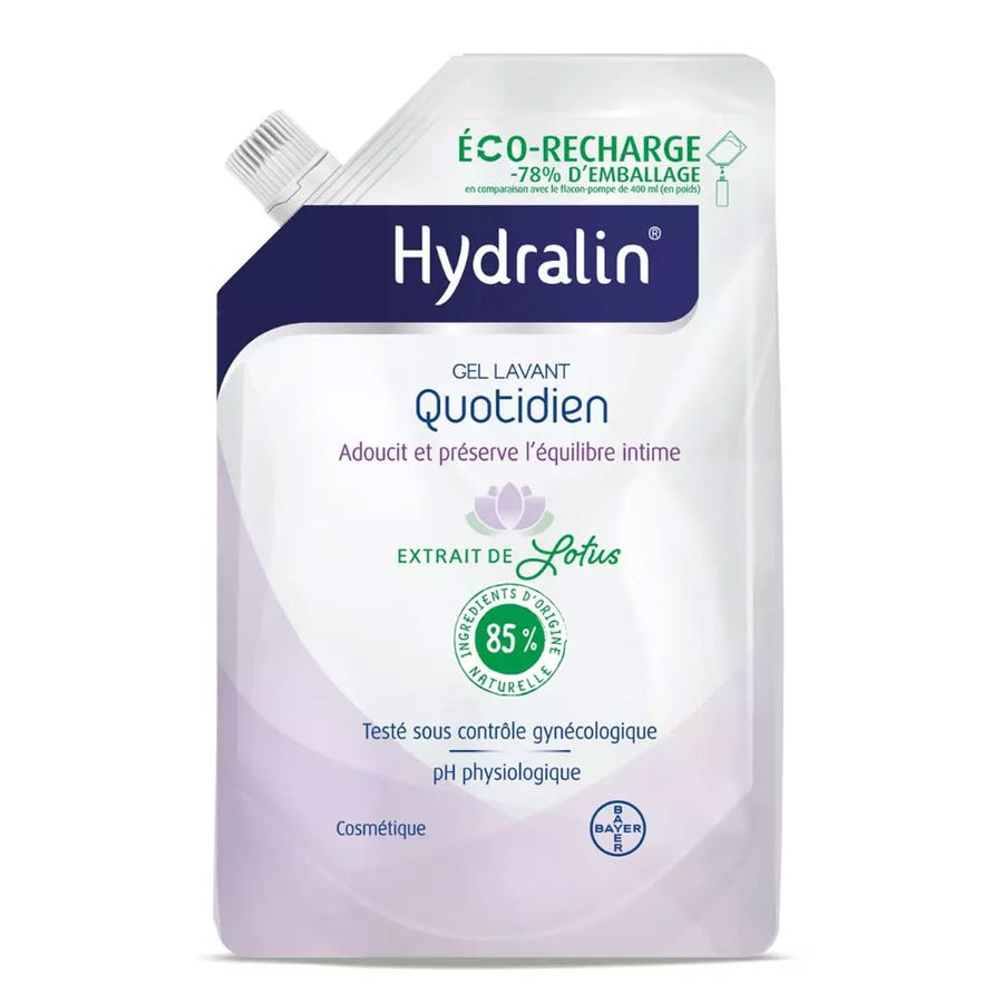 Hydralin Eco-refill Lotus Daily use cleansing Gel 400ml (13.53 fl oz)