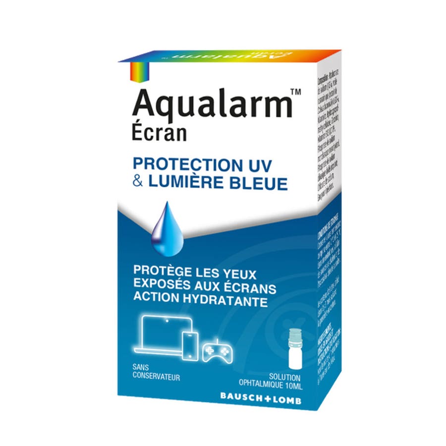 Bausch&Lomb Aqualarm Écran Protection UV & Lumière Bleue 10ml (0.34 fl oz)