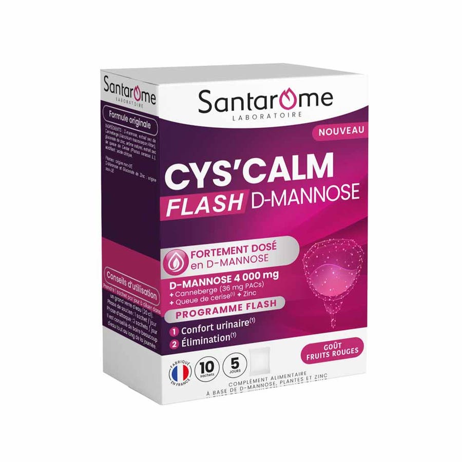 Santarome Cys'Calm D-Mannose Flash Urinary discomfort 10 sachets