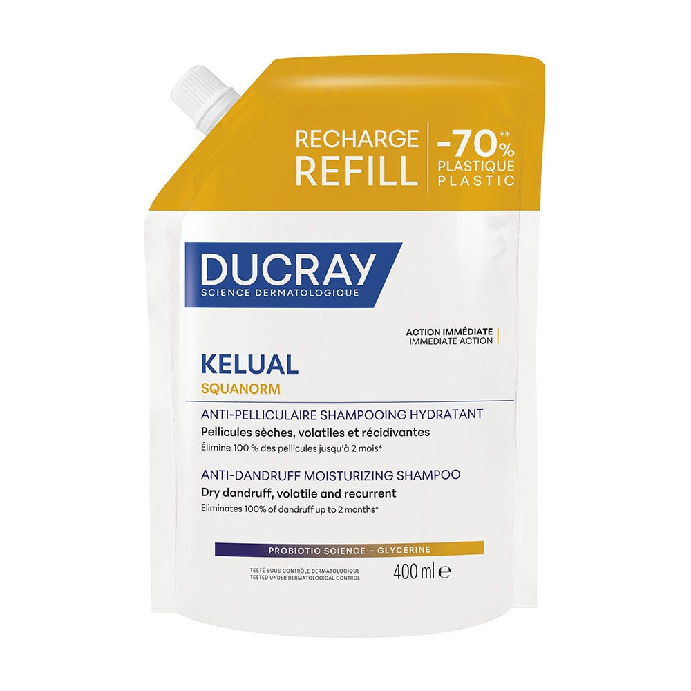 Ducray Kelual Squanorm Eco-Recharge Anti-Dandruff Hydrating Shampoo 400ml (13.53fl oz)