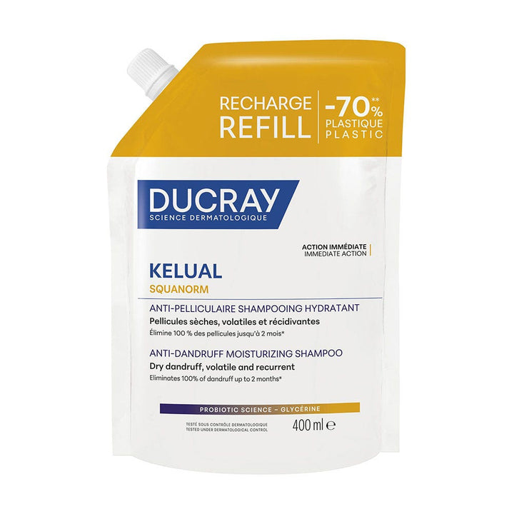 Ducray Kelual Squanorm Eco-Recharge Anti-Dandruff Hydrating Shampoo 400ml (13.53fl oz)