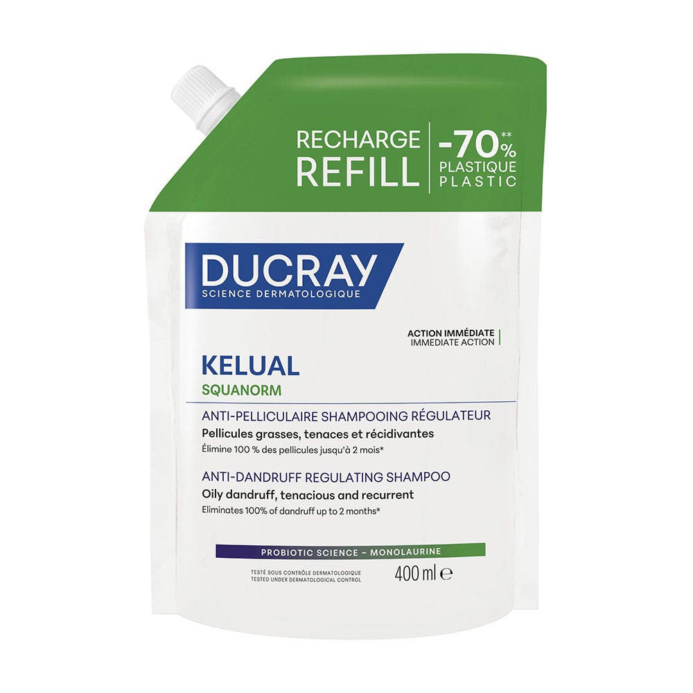 Ducray Kelual Squanorm Eco-Recharge Anti-Dandruff Regulating Shampoo 400ml (13.53fl oz)