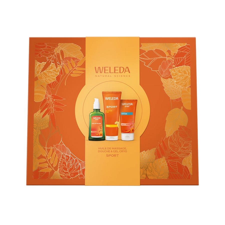 Weleda Sport Giftbox Shower Massage Oil &amp; Cryo Gel