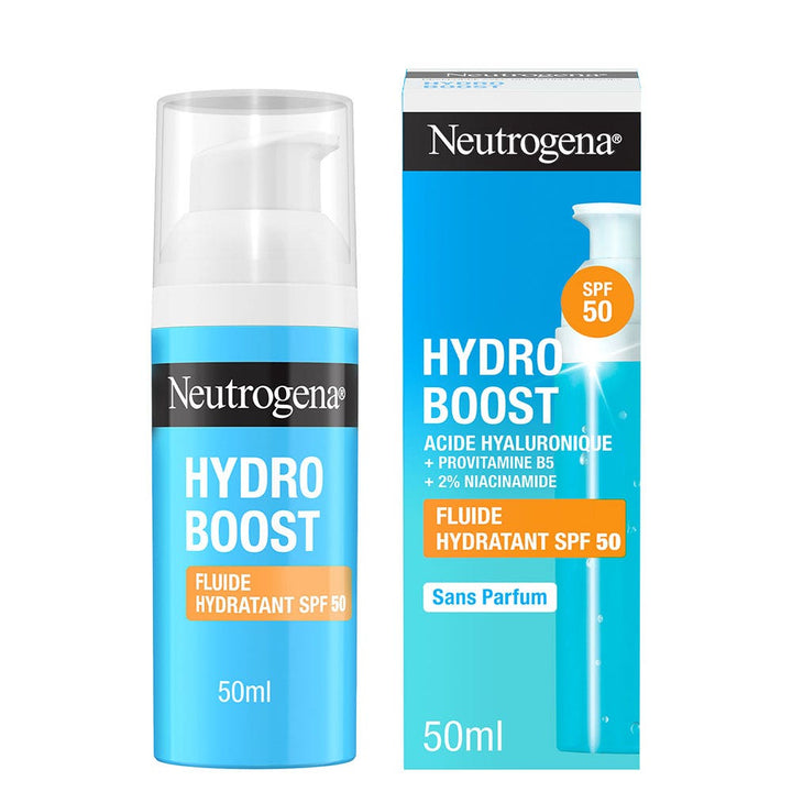 Neutrogena Hydro Boost Hydrating Fluid with Hyaluronic Acid B5 and Niacinamide SPF 50 50ml (1.69fl oz)