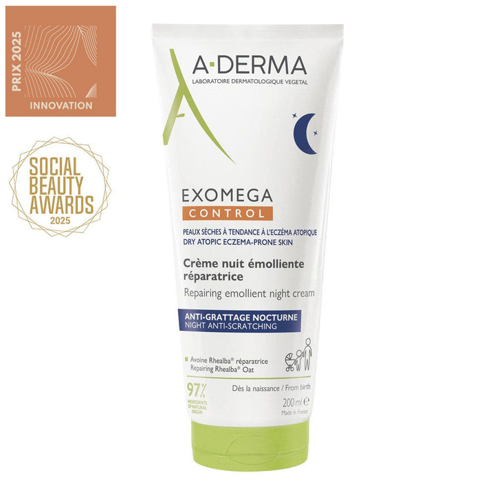 A-Derma Exomega Control Repairing Night Cream 200 ml (6.76fl oz)