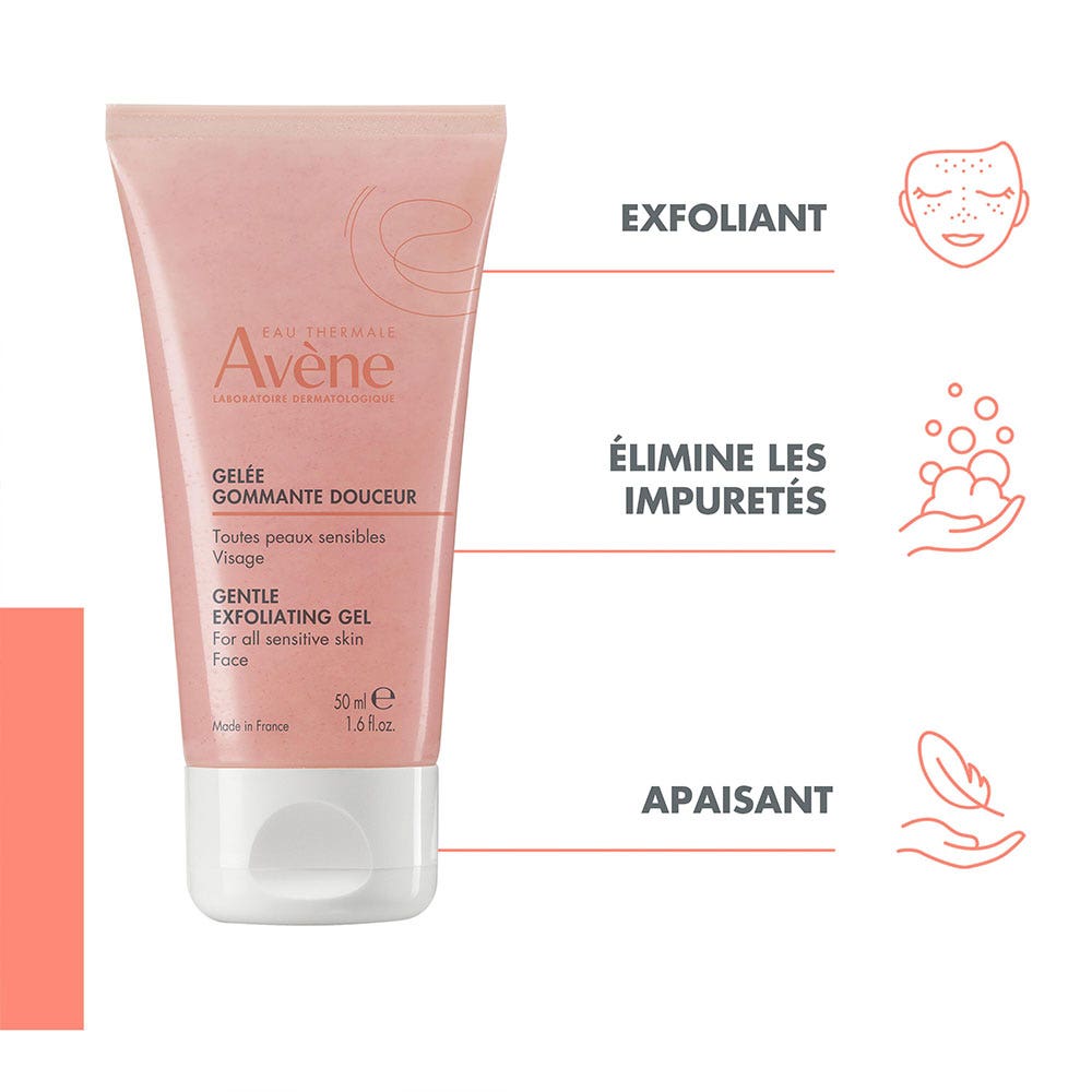Avène Face Hygiene Gentle exfoliating jelly sensitive skin 50ml (1.69fl oz)
