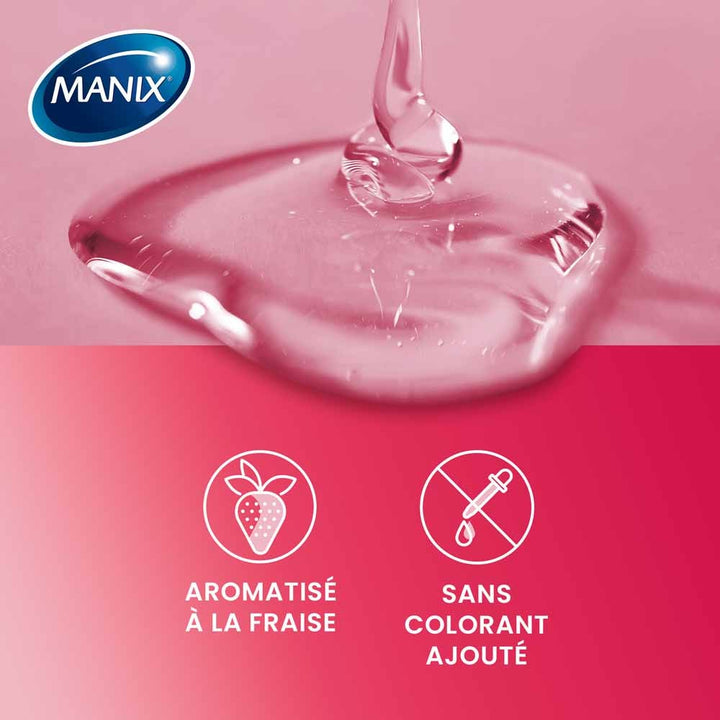 Manix Massage Gel Strawberry Flavour Gourmand 200ml (6.76fl oz)