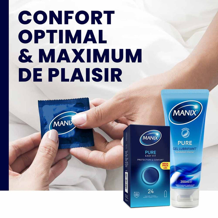 Manix Pure Easy Fit Security And Comfort Easy Fit Condoms x24