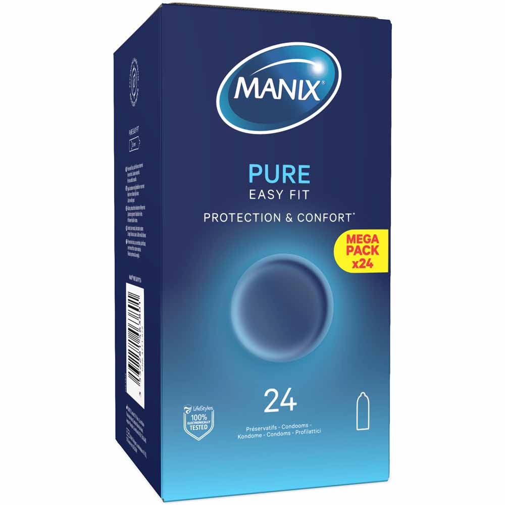 Manix Pure Easy Fit Security And Comfort Easy Fit Condoms x24