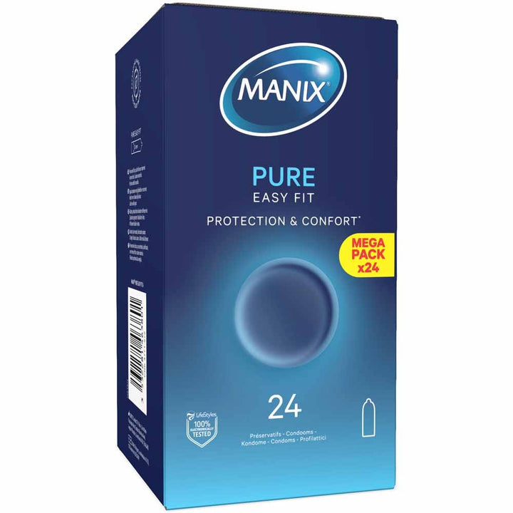 Manix Pure Easy Fit Security And Comfort Easy Fit Condoms x24