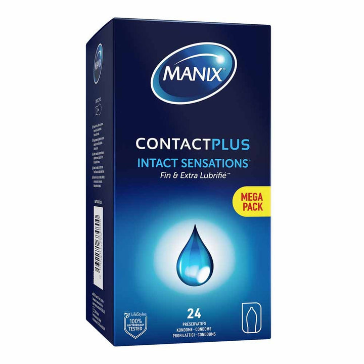 Manix Contact Plus Finesse and Extra Lubrication condoms x24
