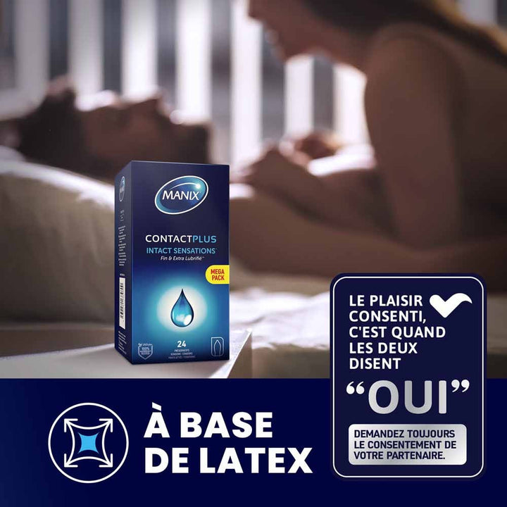Manix Contact Plus Finesse and Extra Lubrication condoms x24