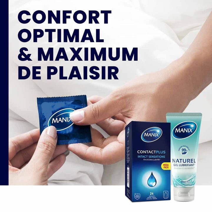 Manix Contact Plus Finesse and Extra Lubrication condoms x24