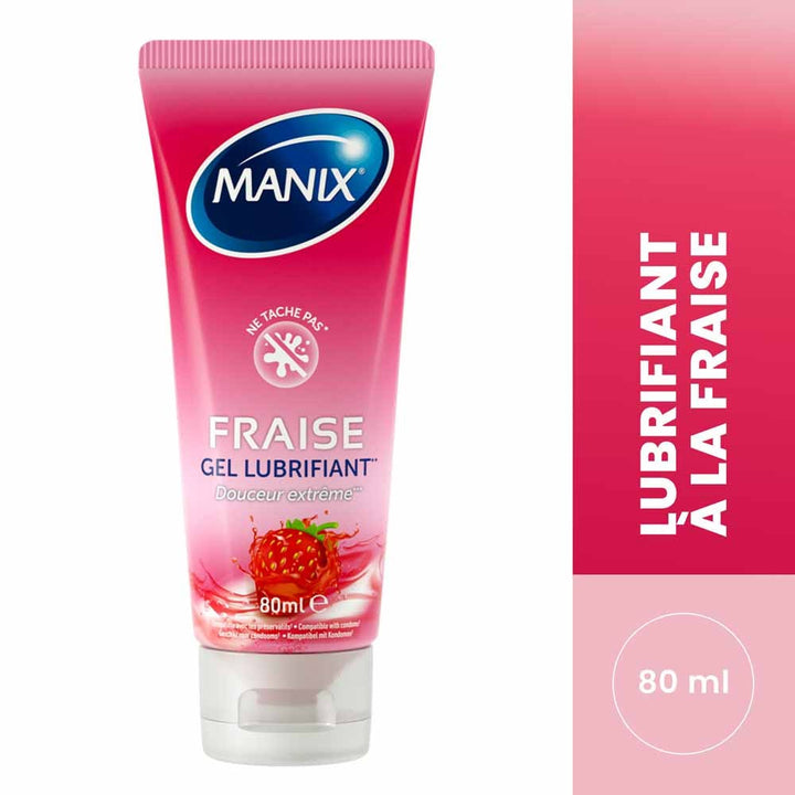 Manix Strawberry Lubricating Gel Succulent Strawberry 80ml (2.71fl oz)