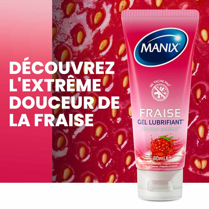 Manix Strawberry Lubricating Gel Succulent Strawberry 80ml (2.71fl oz)