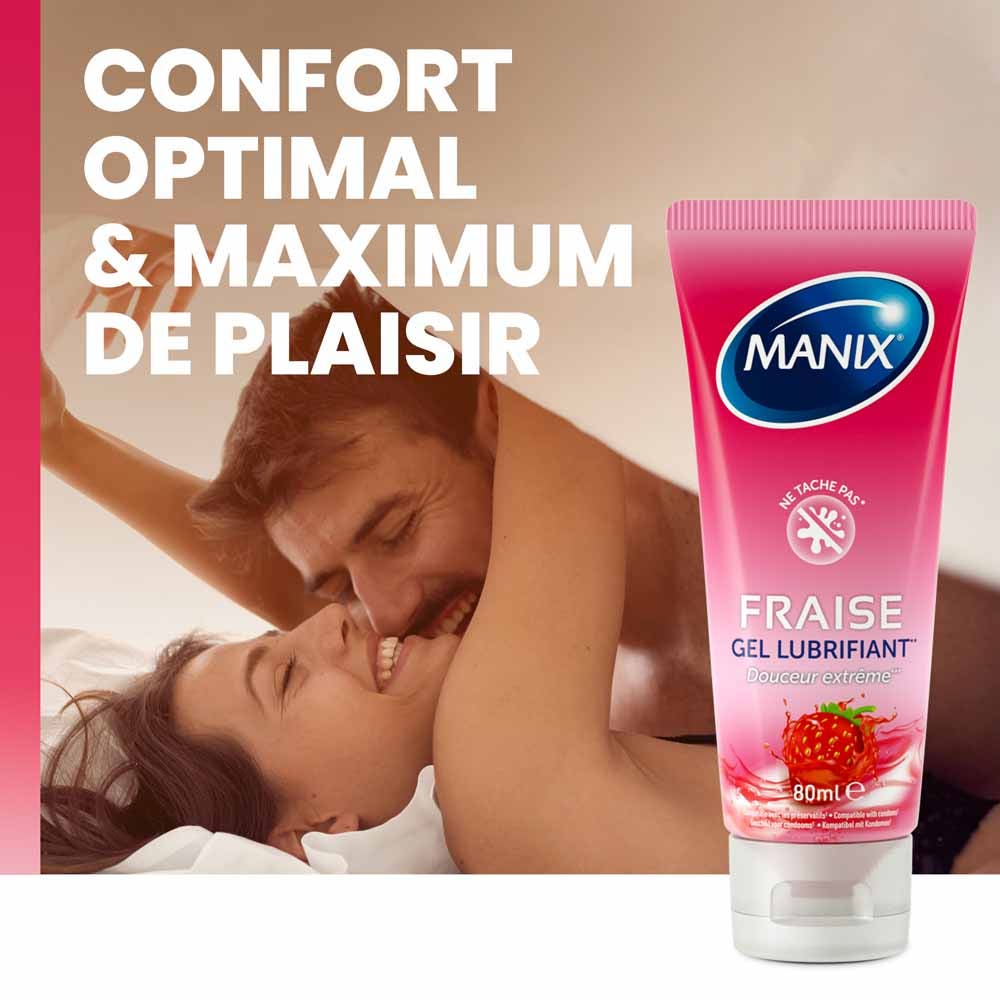 Manix Strawberry Lubricating Gel Succulent Strawberry 80ml (2.71fl oz)