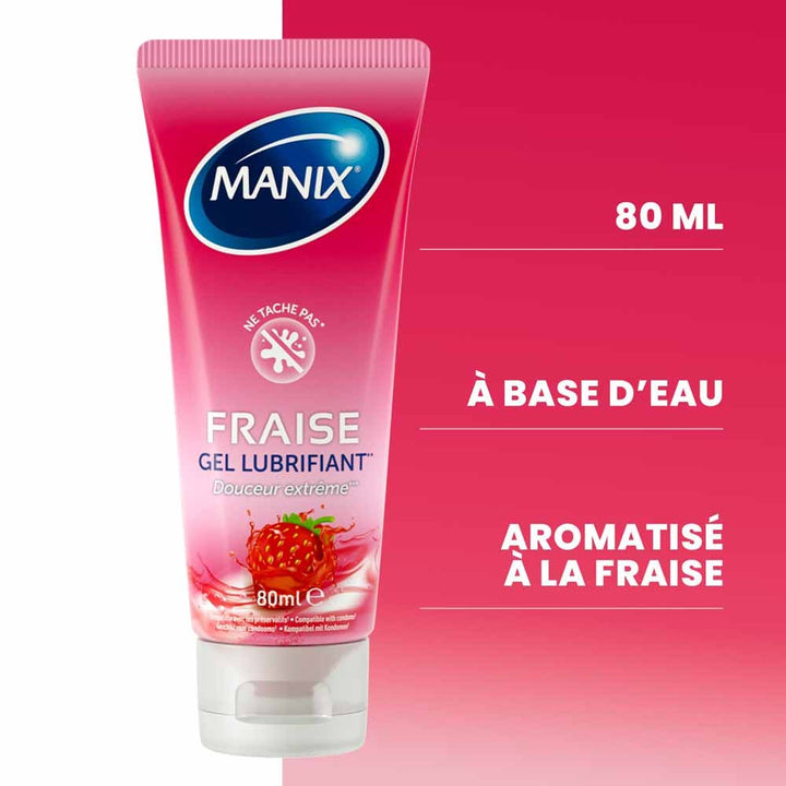 Manix Strawberry Lubricating Gel Succulent Strawberry 80ml (2.71fl oz)