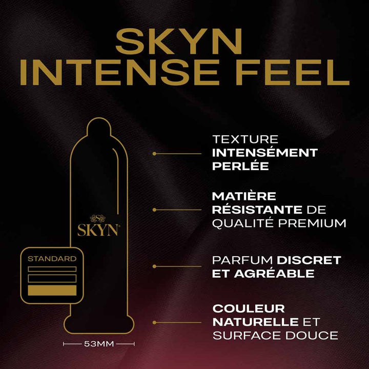 Skyn Intense Feel Skyn Intense Feel Latex-free Condoms X10 Texture Intensément Perlée x10