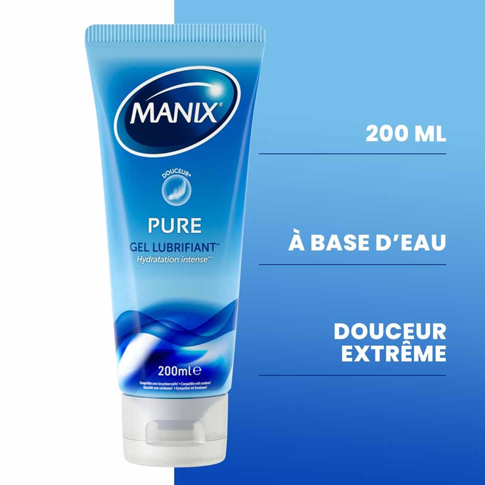 Manix Pure Intimate Lubricating Gel Moisturizing and gentle 200ml (6.76fl oz)