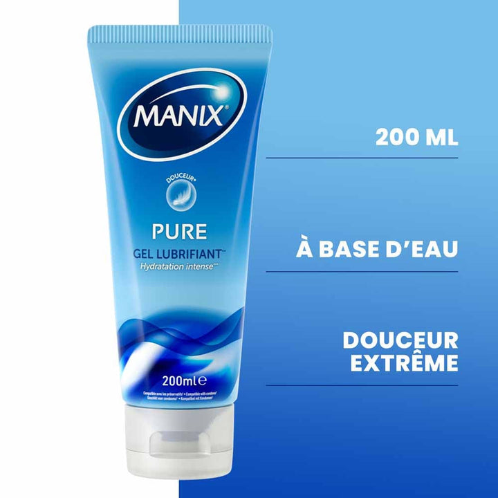 Manix Pure Intimate Lubricating Gel Moisturizing and gentle 200ml (6.76fl oz)