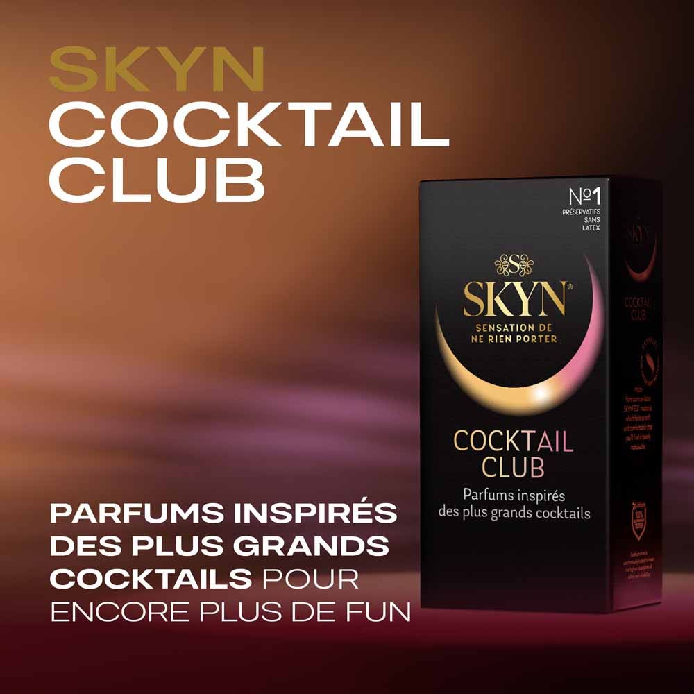 Skyn Cocktail Club Skyn Sensation Cocktail Club Condoms X9 Parfums Inspirés des Plus Grands Cocktails x9