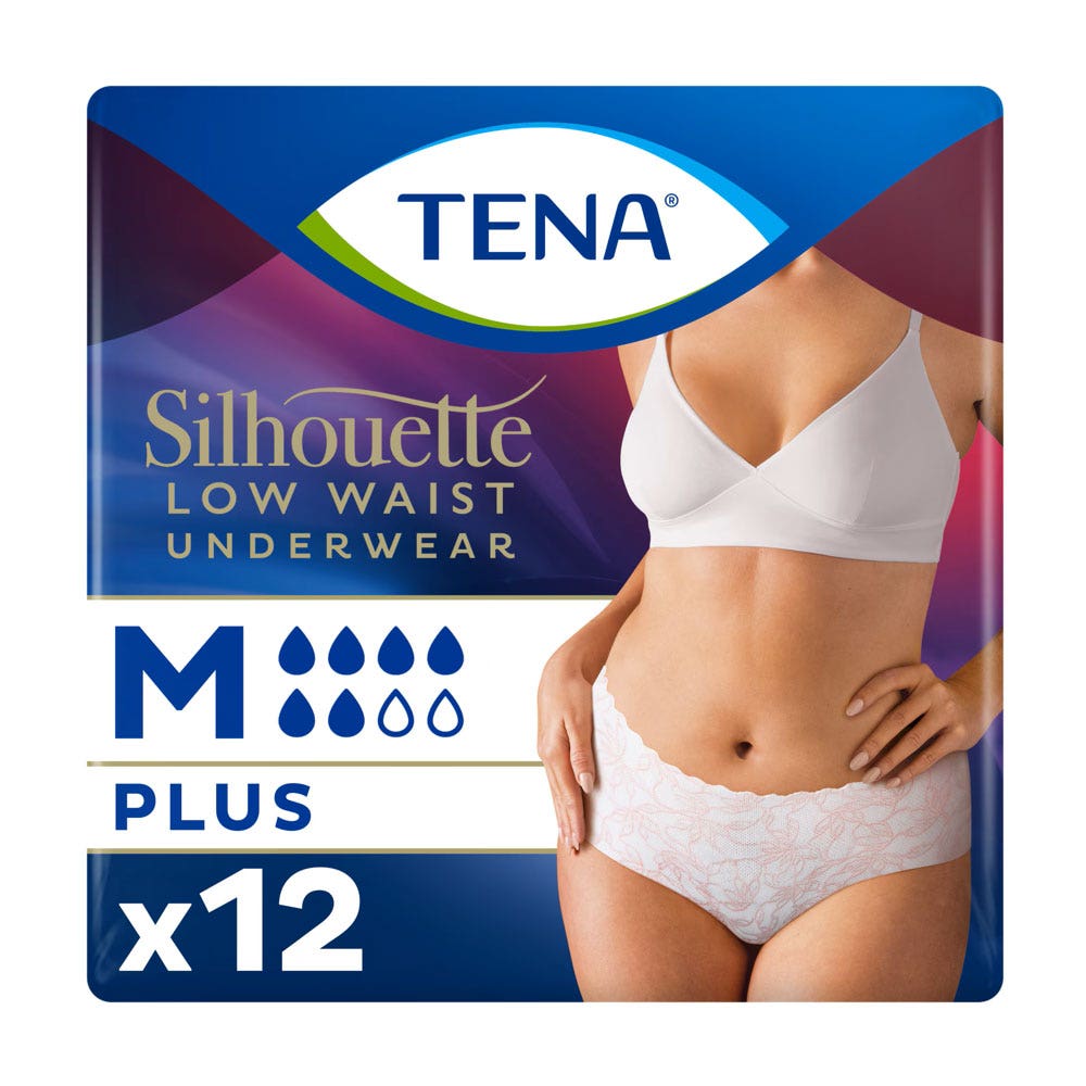 Tena Silhouette Protection Urinaire Women's Low-Rise Underwear Plus Le Blanc