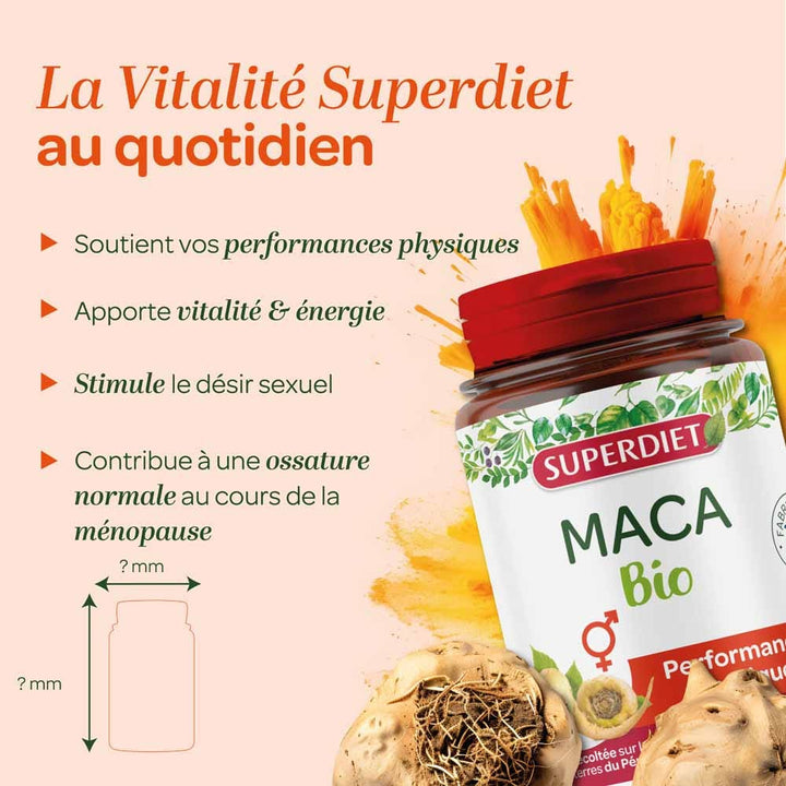 Superdiet Organic maca 90 tablets