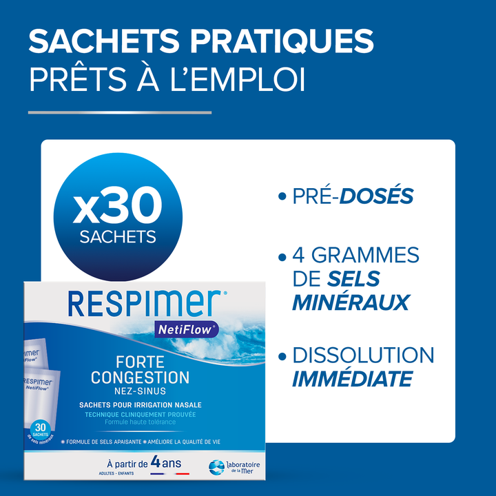 Respimer Netiflow nasal irrigation sachets x16