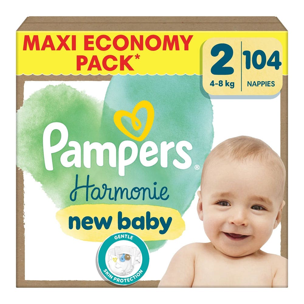 Pampers Harmonie Hypoallergenic Diapers Size 2 4-8kg x104