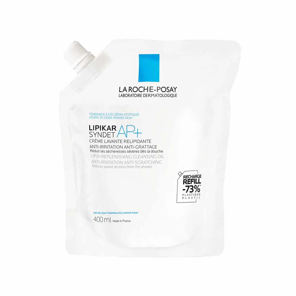 La Roche-Posay Lipikar Syndet AP+ Cleansing Cream for atomic enzema prone skin Eco Refill 400ml (13.52fl oz)