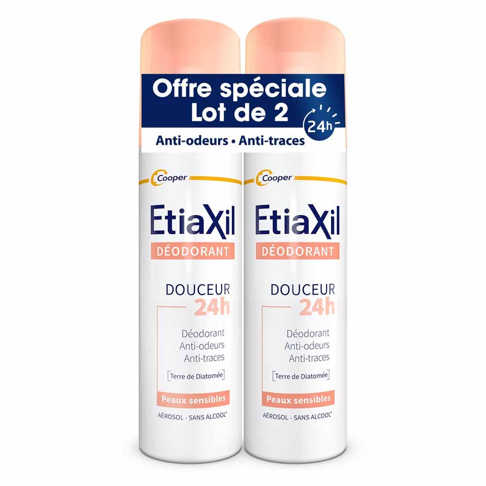 Etiaxil Deodorants 24h Gentle Deodorant Spray sensitive skin 2 x 150 ml (5.07fl oz)