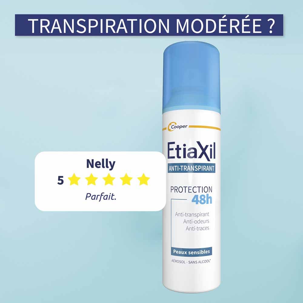Etiaxil Antiperspirant Aerosol Deodorant 72h Protection sensitive skin 150 ml (5.07fl oz)