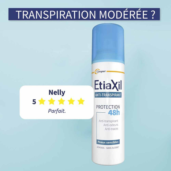 Etiaxil Antiperspirant Aerosol Deodorant 72h Protection sensitive skin 150 ml (5.07fl oz)