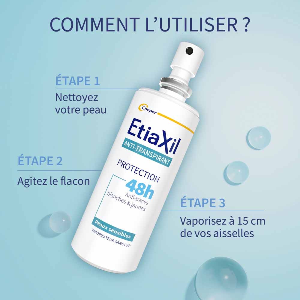 Etiaxil Antiperspirant 48h protection spray sensitive skin 100 ml (3.38fl oz)