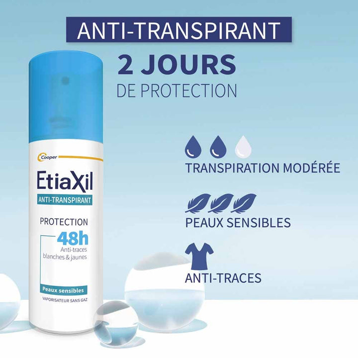 Etiaxil Antiperspirant 48h protection spray sensitive skin 100 ml (3.38fl oz)