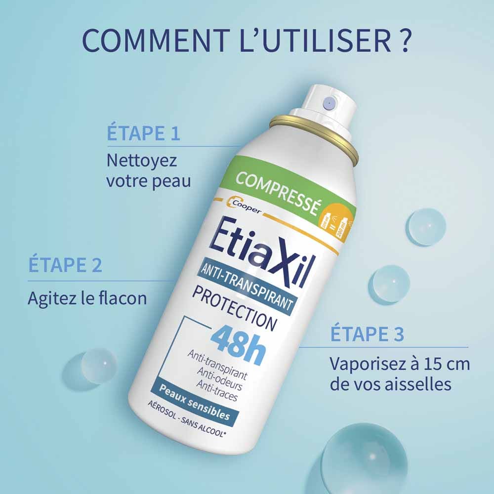 Etiaxil Antiperspirant 48h Protection Compressed Aerosol sensitive skin 100 ml (3.38fl oz)