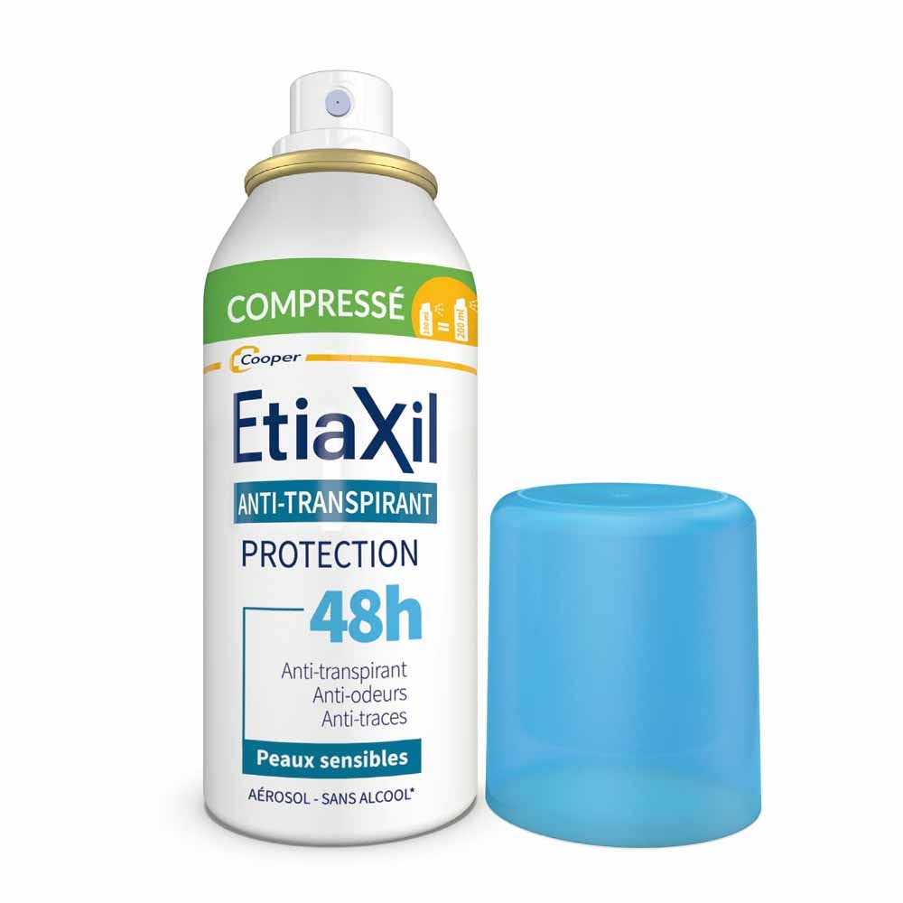 Etiaxil Antiperspirant 48h compressed aerosol protection sensitive skin 2 x 100ml (3.38fl oz)
