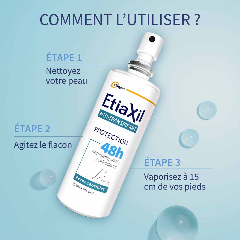 Etiaxil Antiperspirant Deodorant 48h Foot Protection sensitive skin 100 ml (3.38fl oz)