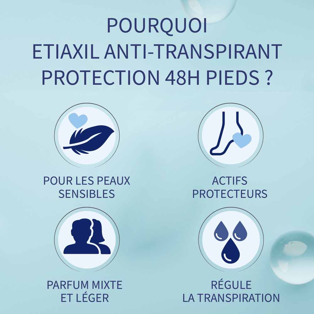 Etiaxil Antiperspirant Deodorant 48h Foot Protection sensitive skin 100 ml (3.38fl oz)