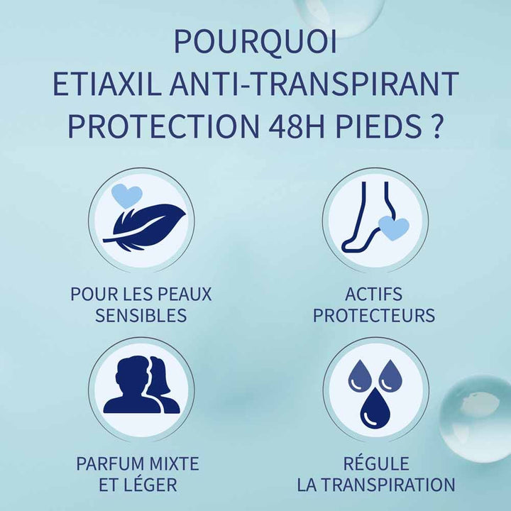 Etiaxil Antiperspirant Deodorant 48h Foot Protection sensitive skin 100 ml (3.38fl oz)