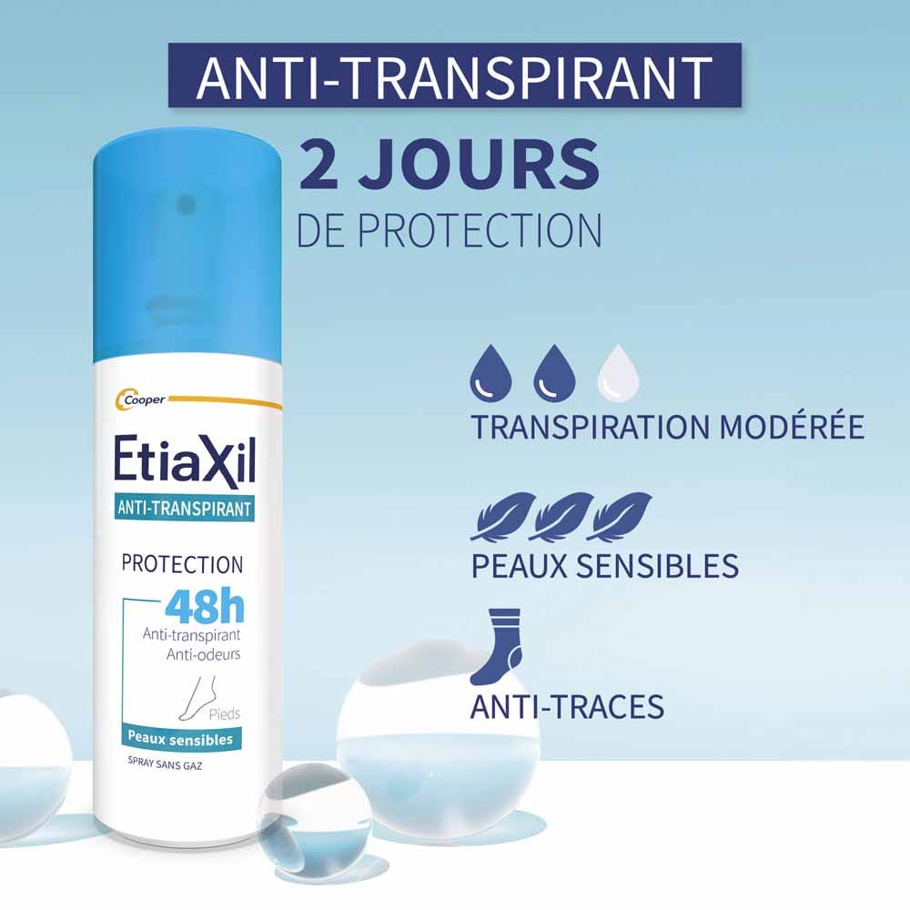 Etiaxil Antiperspirant Deodorant 48h Foot Protection sensitive skin 100 ml (3.38fl oz)