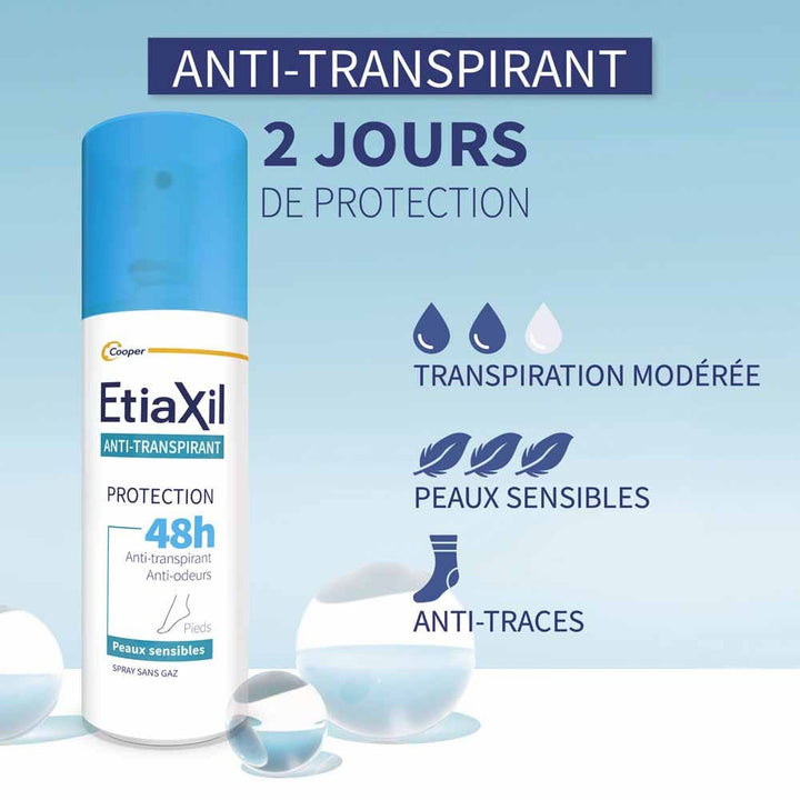 Etiaxil Antiperspirant Deodorant 48h Foot Protection sensitive skin 100 ml (3.38fl oz)