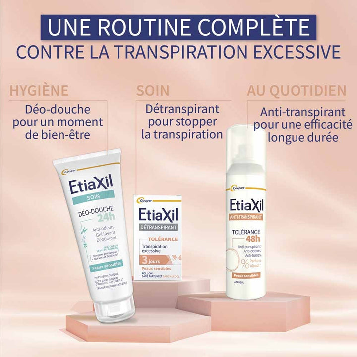 Etiaxil Antiperspirant Deodorants Aerosol 48h Tolérance Sensitive Skin 2x150ml (5.07fl oz)