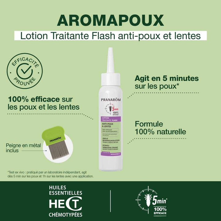 Pranarôm Pranapoux Anti-Lice & Nits Flash Treatment Lotion 100ml (3.38fl oz)