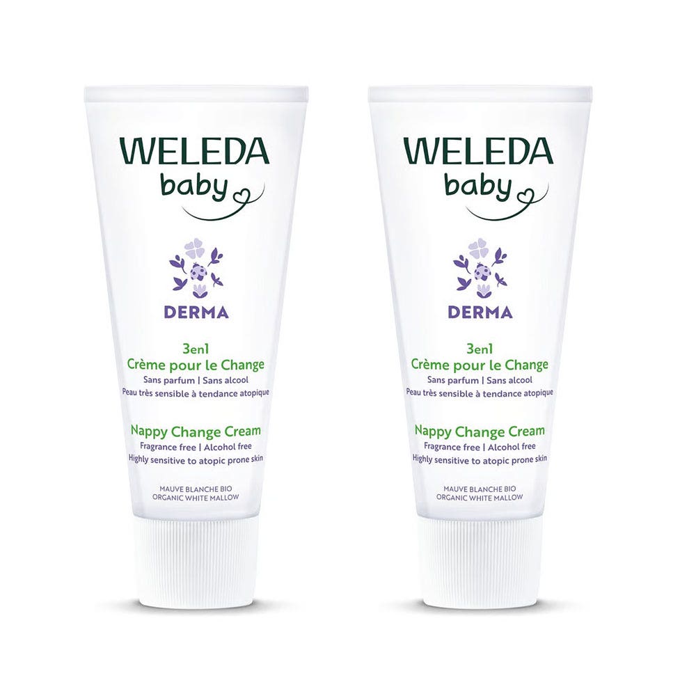 Weleda Baby Derma 3-in-1 Nappy Change Cream 2 x 50ml
