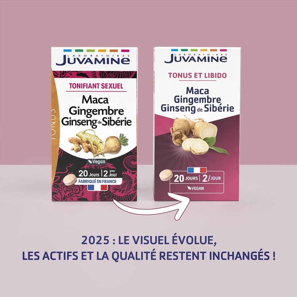 Juvamine Maca Ginseng Ginger Sexual Toner X 40 Tablets 40 Comprimés