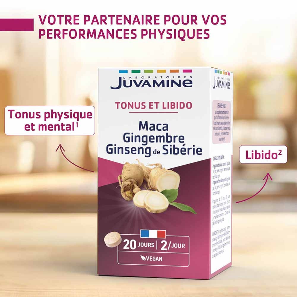 Juvamine Maca Ginseng Ginger Sexual Toner X 40 Tablets 40 Comprimés