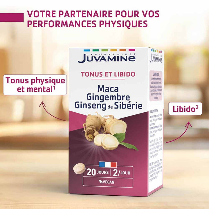 Juvamine Maca Ginseng Ginger Sexual Toner X 40 Tablets 40 Comprimés
